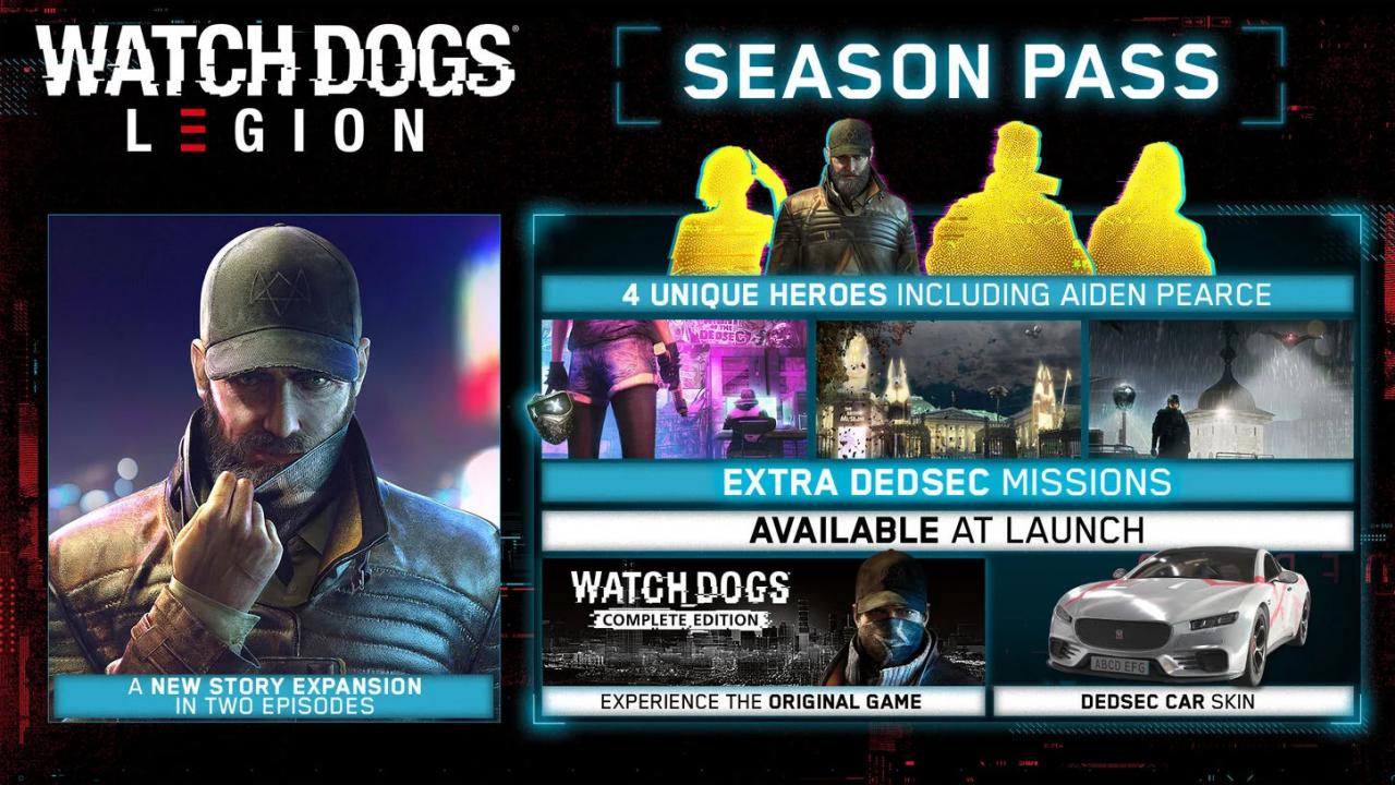 Watch Dogs: Legion - Season Pass DLC US Ubisoft Connect CD Key $20.9