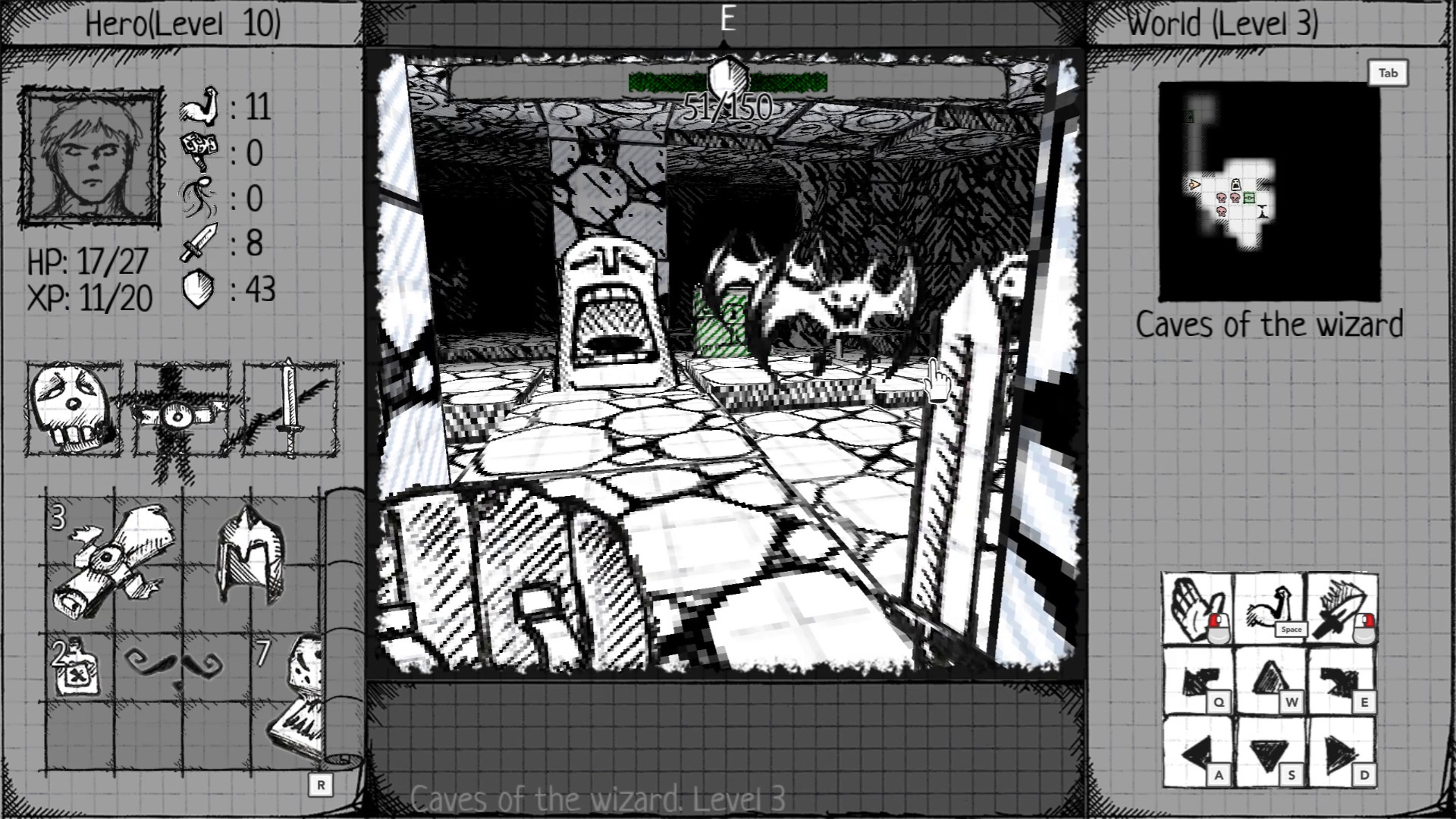 Drawngeon: Dungeons of Ink and Paper Steam CD Key $1.39