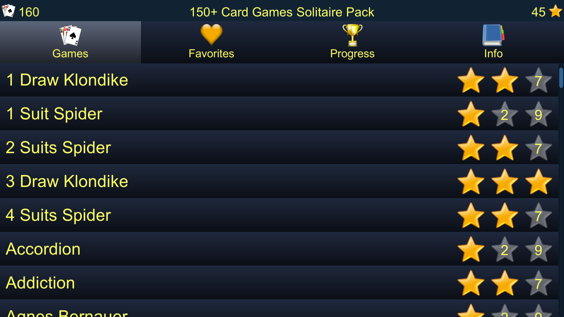 150+ Card Games Solitaire Pack Steam CD Key $0.63