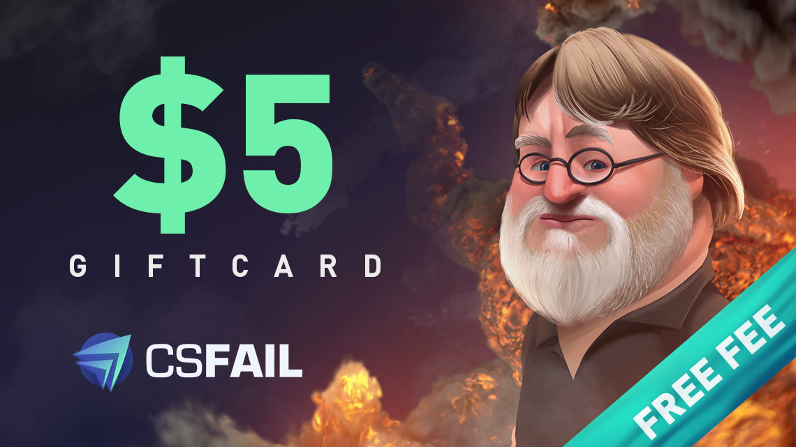 CS fail $5 Gift Card $5.25