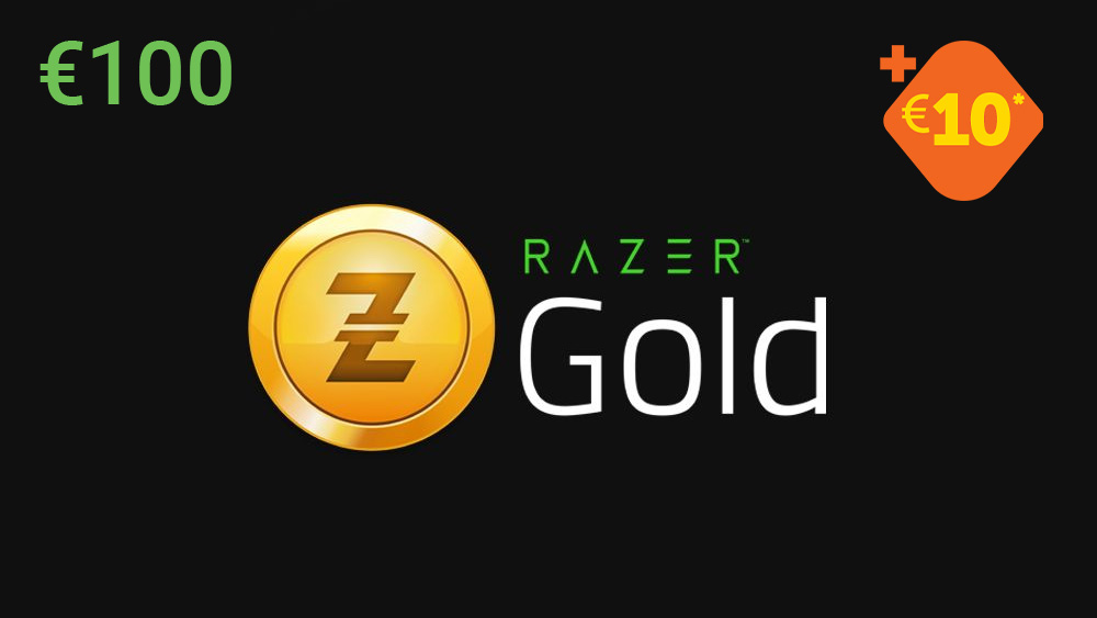 RAZER GOLD €100 + €10 BONUS EU $112.98
