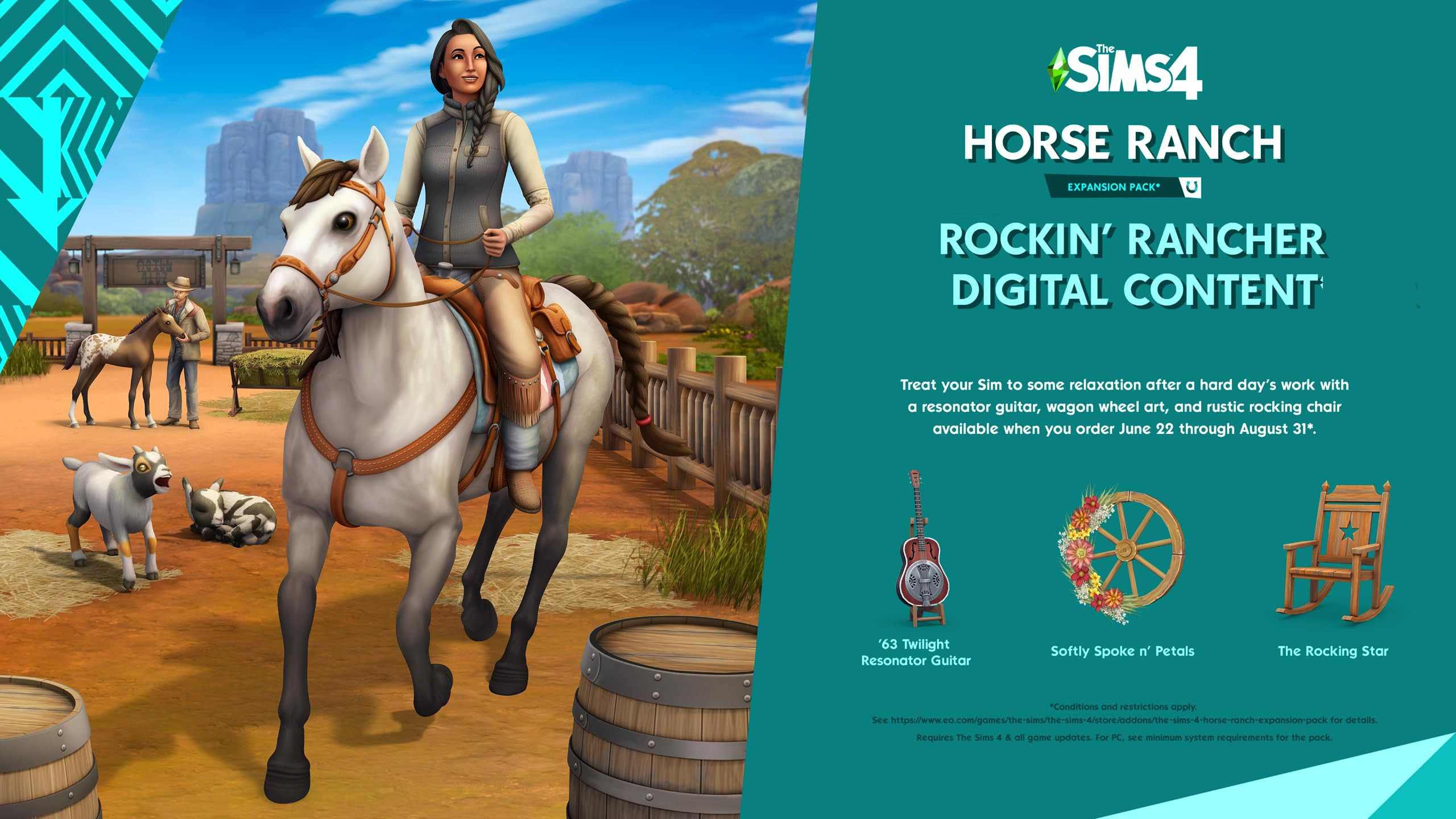 The Sims 4 - Horse Ranch - Rockin' Rancher DLC EU Origin CD Key $2.17