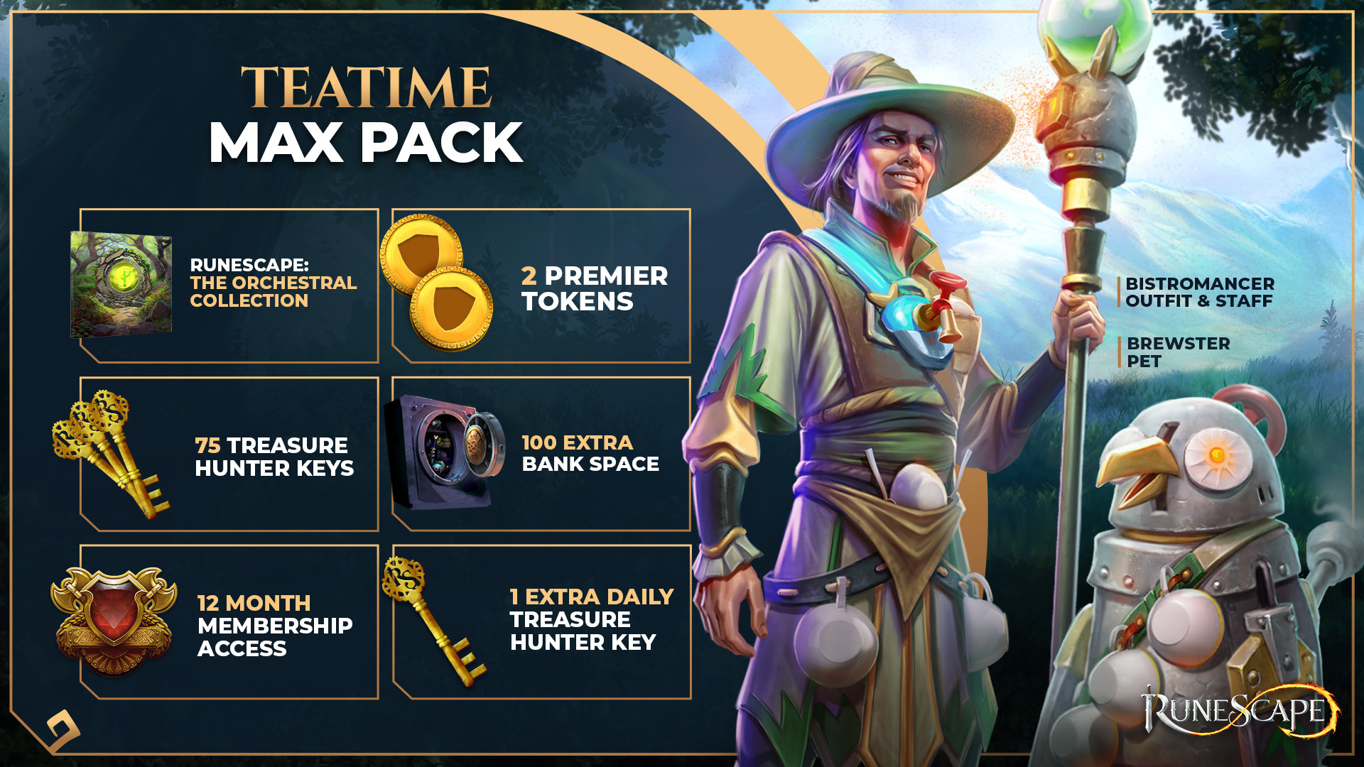 Runescape - Max Pack + 12 Months Membership Manual Delivery $56.49