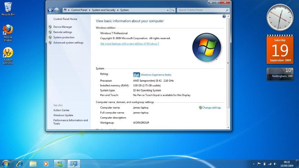 Windows 7 Professional OEM Key SP1 $23.72
