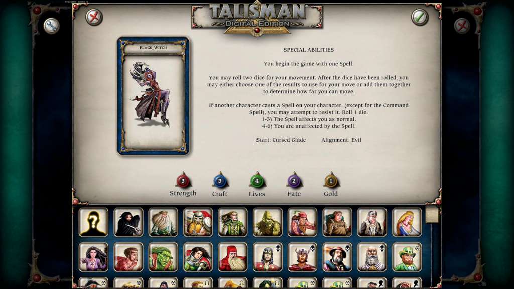 Talisman: Digital Edition - Black Witch Character Pack Steam CD Key $1.37