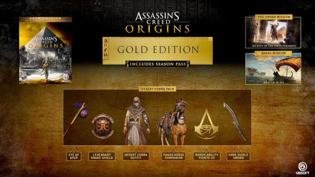 Assassin's Creed: Origins Gold Edition PlayStation 4 Account $5.55