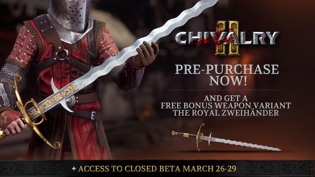 Chivalry 2 + Preorder Bonus Epic Games CD Key $11.29
