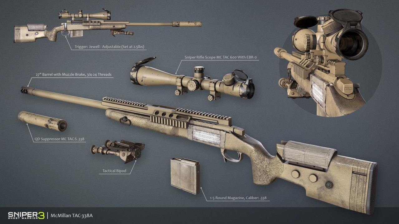 Sniper Ghost Warrior 3 - Sniper Rifle McMillan TAC-338A DLC Steam CD Key $0.85