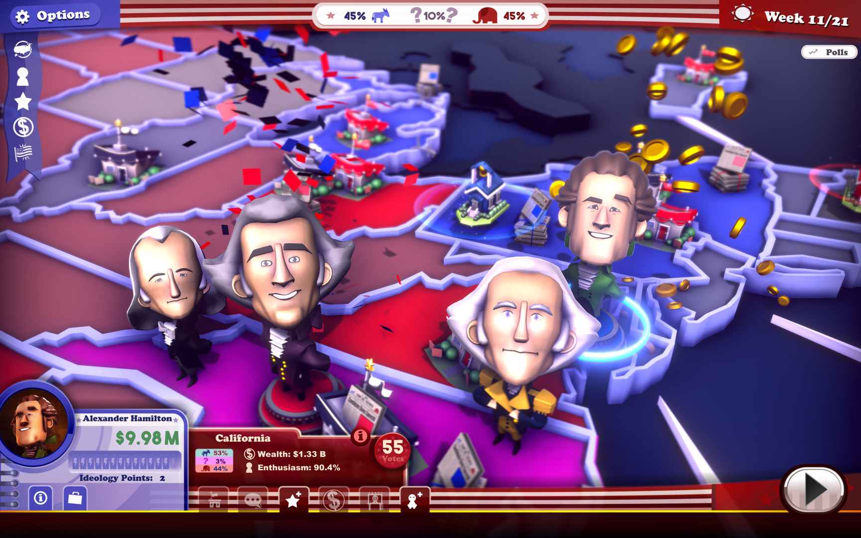 The Political Machine 2020 - The Founding Fathers DLC Steam CD Key $3.94