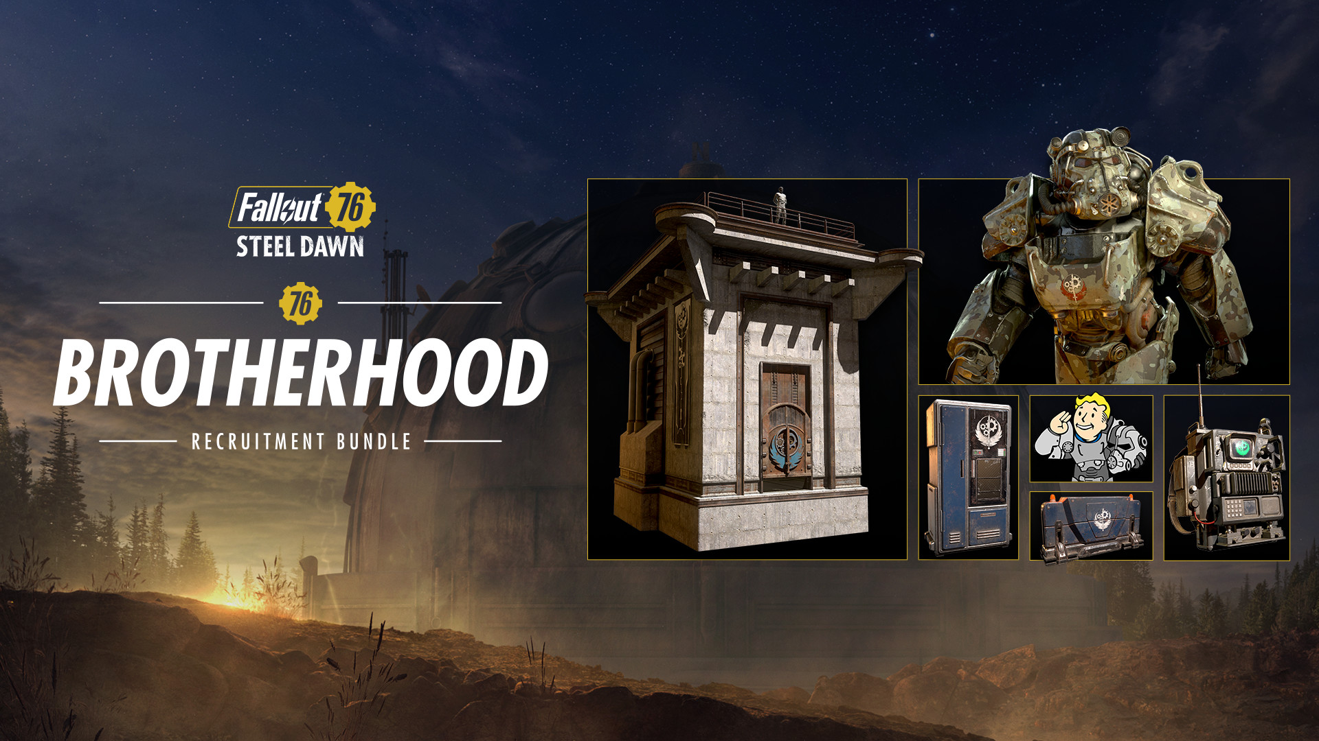 Fallout 76 - Brotherhood Recruitment Bundle DLC Steam CD Key $79.09