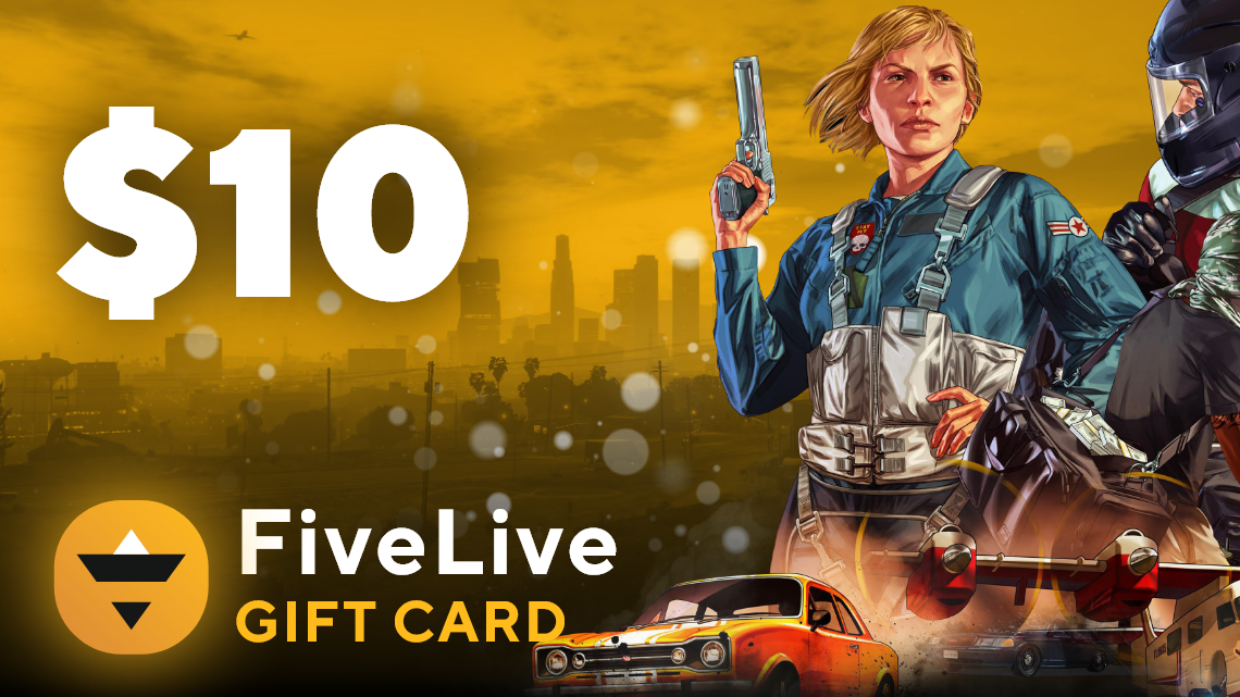 FiveLive $10 Gift Card $9.94