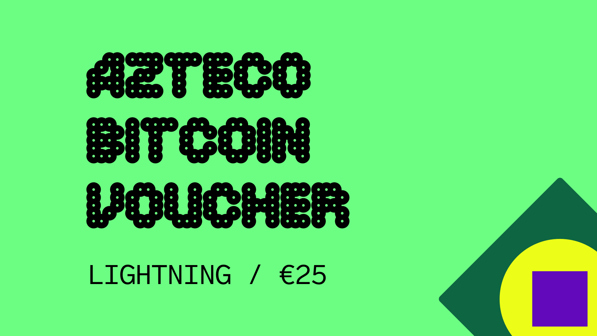 Azteco Bitcoin Lighting €25 Voucher $28.25
