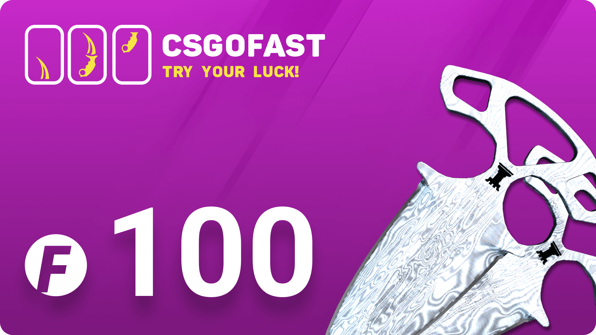 CSGOFAST 100 Fast Coins Gift Card $70.9