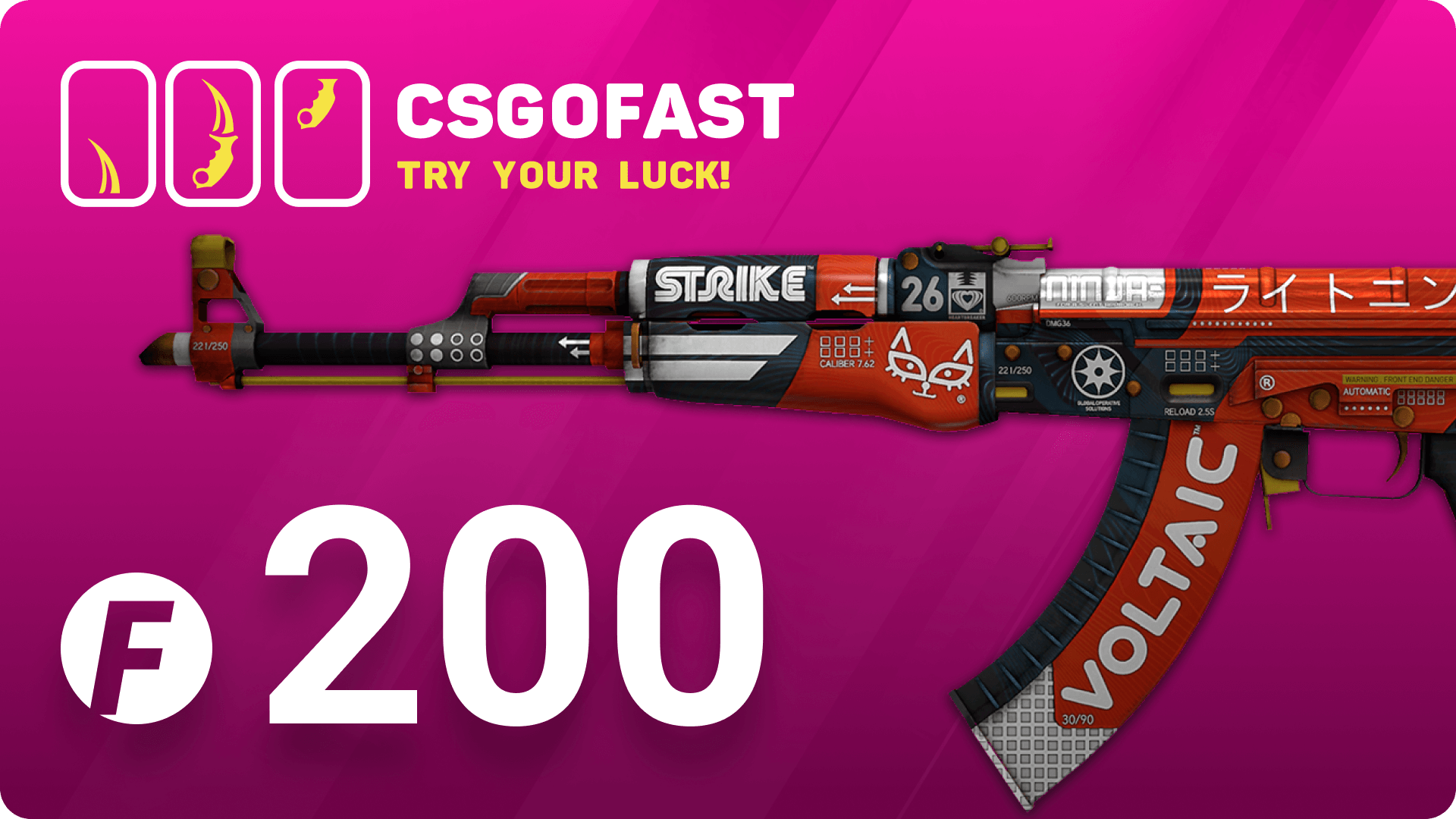 CSGOFAST 200 Fast Coins Gift Card $141.52