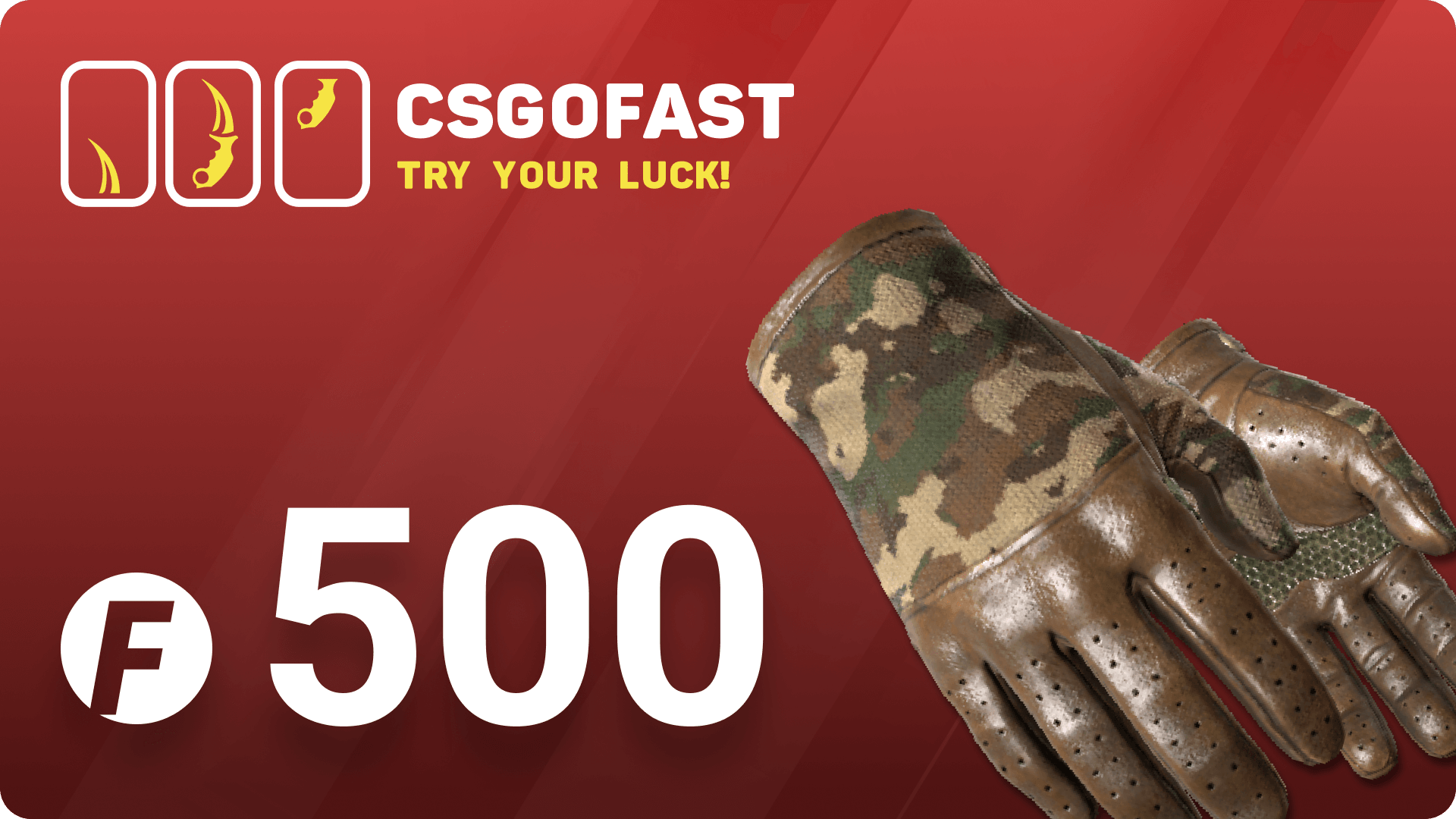 CSGOFAST 500 Fast Coins Gift Card $353.1
