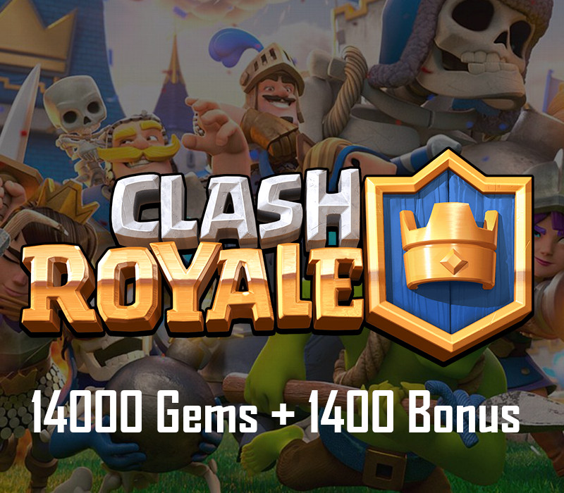 Clash Royale - 14000 Gems + 1400 Bonus Reidos Voucher $116.1