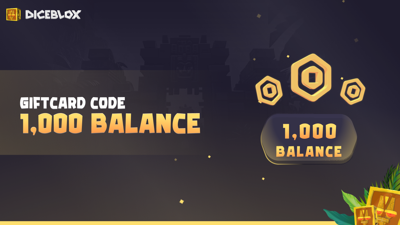 Diceblox 1.000 Balance Gift Card $3.16