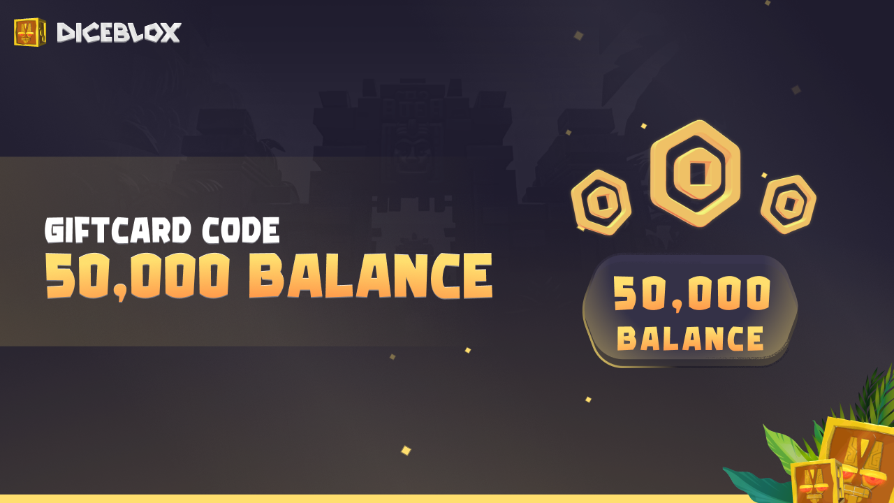 Diceblox 50.000 Balance Gift Card $152.8