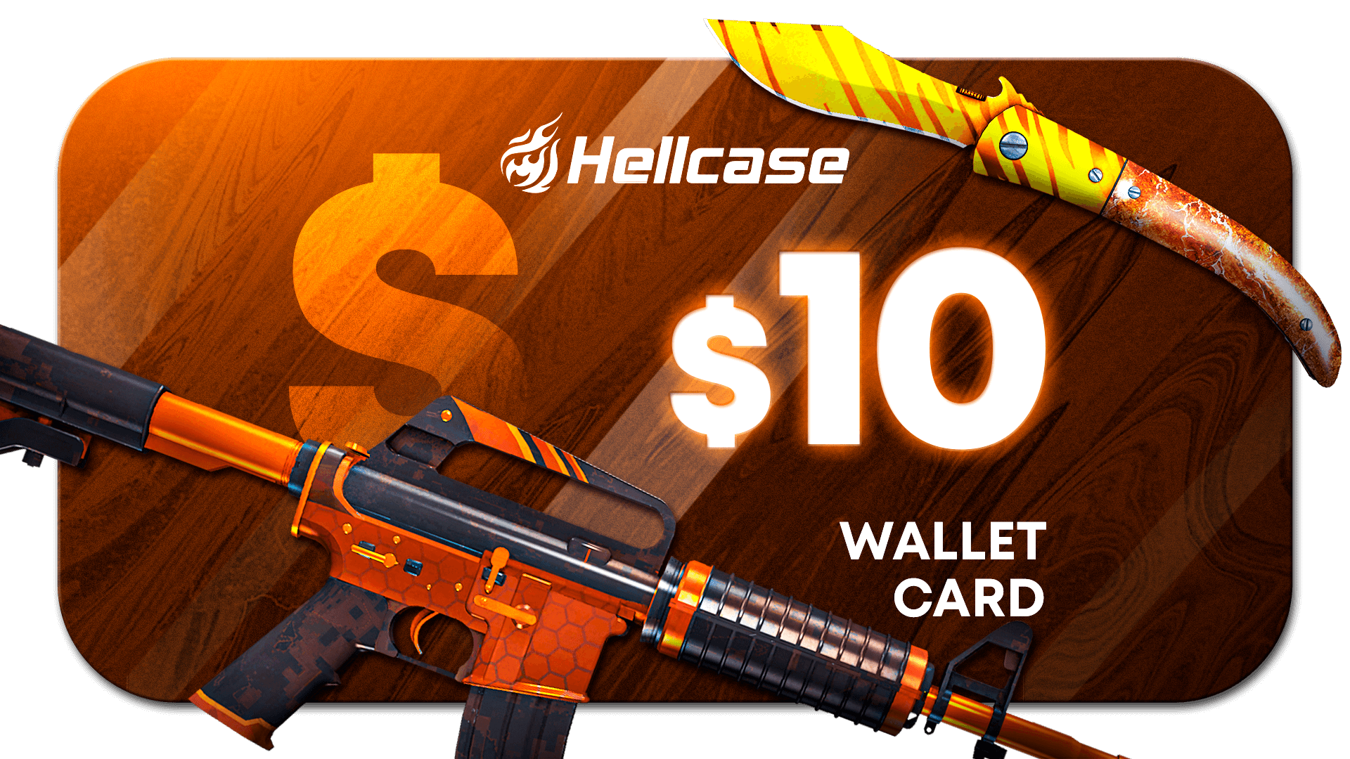Hellcase.com 10 USD Wallet Card Code $10.94