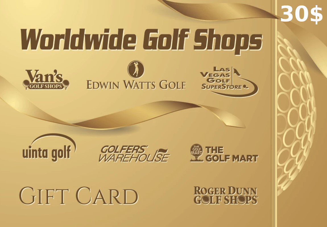 Worldwide Golf Shops $30 Gift Card US $22.6