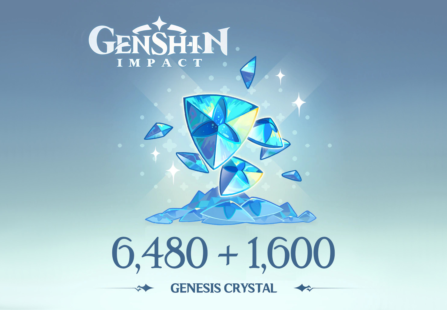 Genshin Impact - 6,480 + 1,600 Genesis Crystals Reidos Voucher $107.29