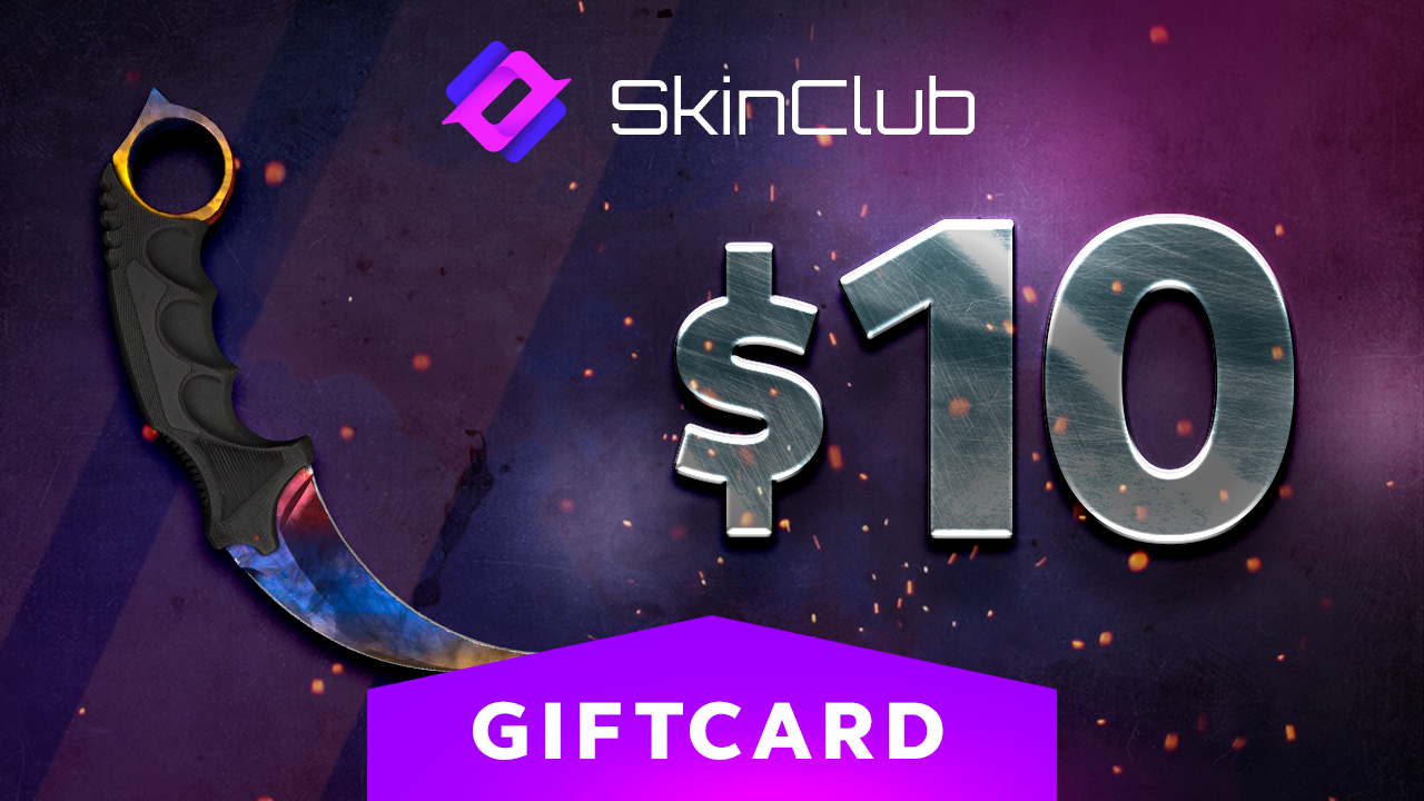 Skin.Club $10 Gift Card $11.66