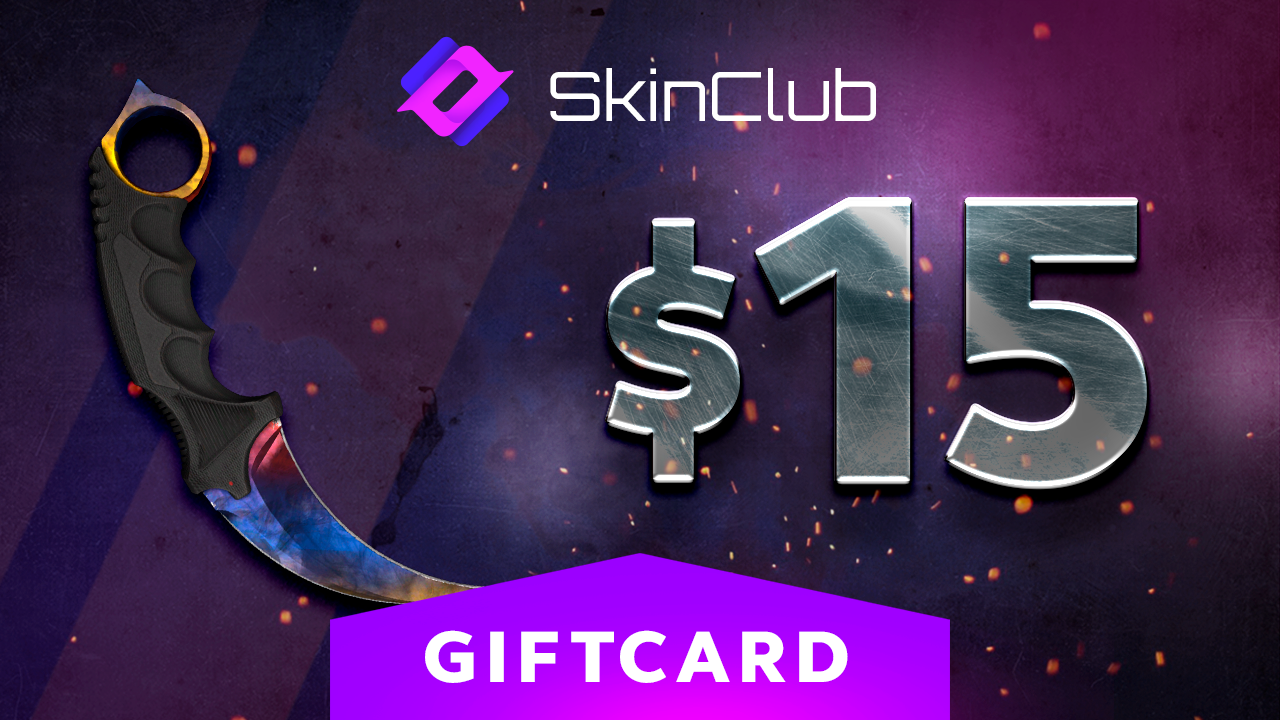 Skin.Club $15 Gift Card $17.45