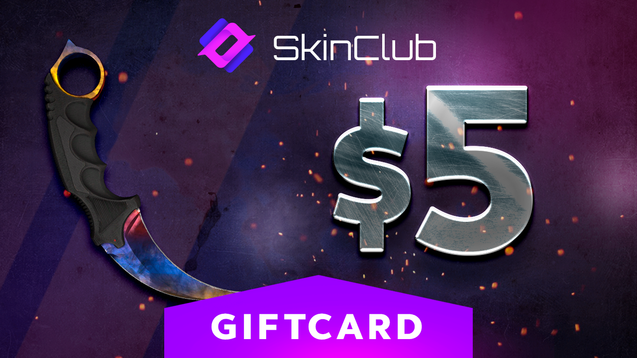 Skin.Club $5 Gift Card $5.89