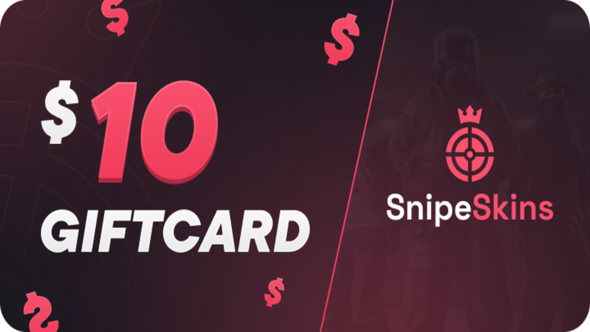 SnipeSkins $10 Gift Card $12.52