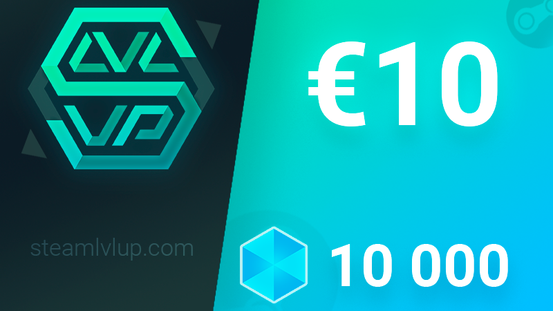 SteamlvlUP €10 Gift Code $10.54