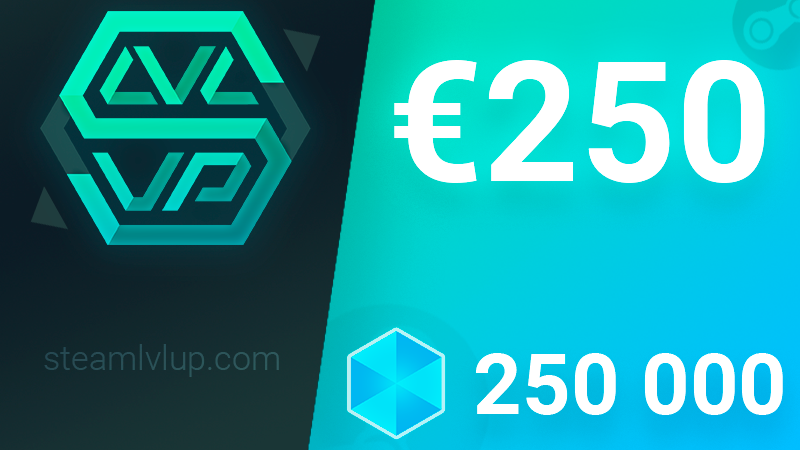 SteamlvlUP €250 Gift Code $244.24
