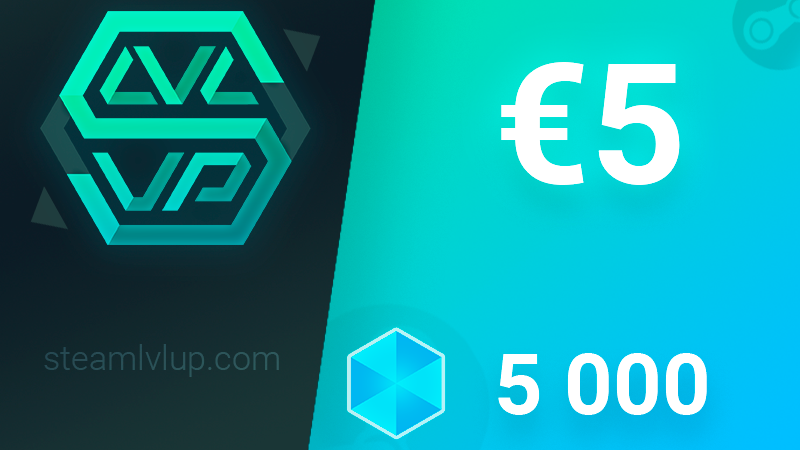 SteamlvlUP €5 Gift Code $5.36
