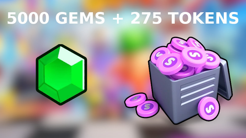 Stumble Guys - 5000 Gems + 275 Tokens Reidos Voucher $10.42