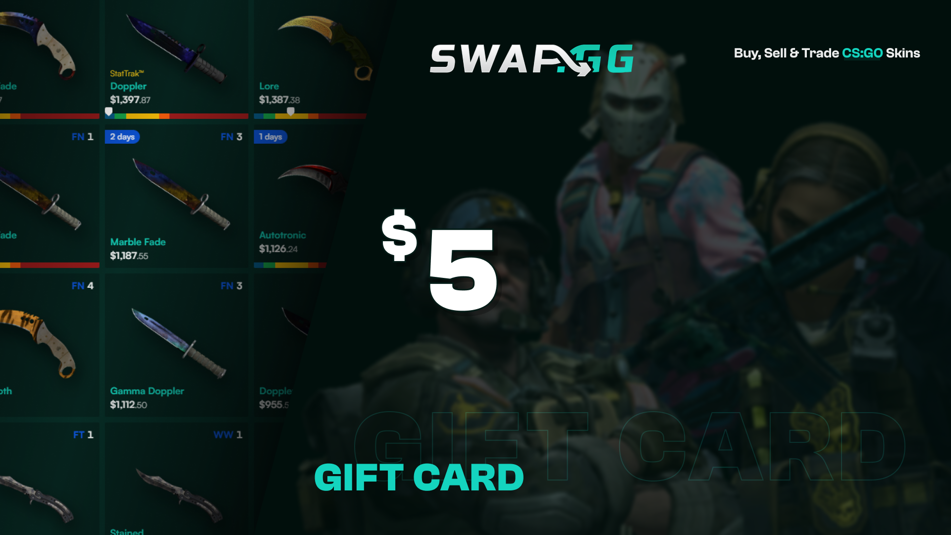 Swap.gg $5 Gift Card $3.97