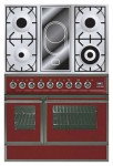 ILVE QDC-90VW-MP Red 厨房炉灶 <br />60.00x87.00x90.00 厘米