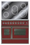 ILVE QDCE-90W-MP Red Kitchen Stove <br />60.00x85.00x90.00 cm