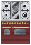 ILVE PDN-90V-MP Red Kitchen Stove <br />60.00x87.00x90.00 cm
