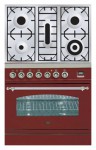 ILVE PN-80-VG Red Kitchen Stove <br />60.00x87.00x80.00 cm