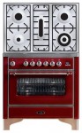 ILVE M-90PD-VG Red Kitchen Stove <br />60.00x92.00x90.00 cm